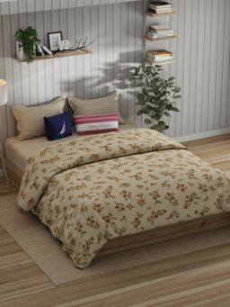 Nautica - Beige Super Fine Egyptian Satin Cotton Comforter for All Weather (Double)