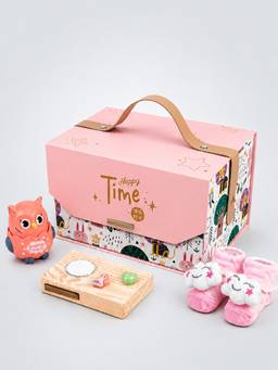 Little Surprise Box - Multi-Color Animals Newborn Baby Girl Gift Set (0-6 Months)