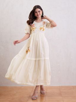 CHETI - White Voile Cotton Dress
