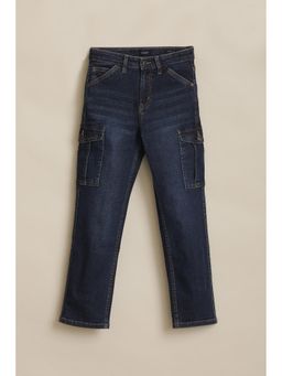 Allen Solly - Boys Navy Blue Straight Jeans