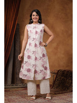 Autumnlane - Women Purple Printed Kurta with Pant (Set of 2)