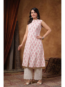 Autumnlane - Women Red Printed Kurta with Pant (Set of 2)