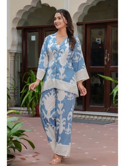 Autumnlane - Women Blue Printed Co-Ord (Set of 2)