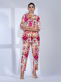 Autumnlane - Women Pink Printed Co-Ord (Set of 2)