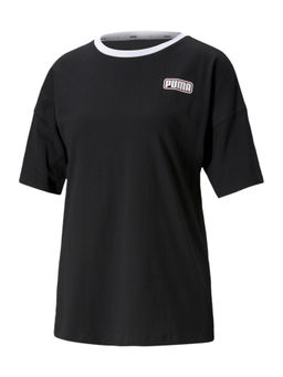 Puma - Summer Stripes Fashion Womens Black T-shirt