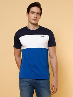 Wrangler - Mens Color Block Multicolor Crew Neck T-shirt