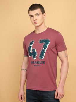 Wrangler - Mens Graphic Print Red T-shirt