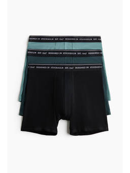 H&M - Men Multi-Color 3-pack COOLMAX mid trunks