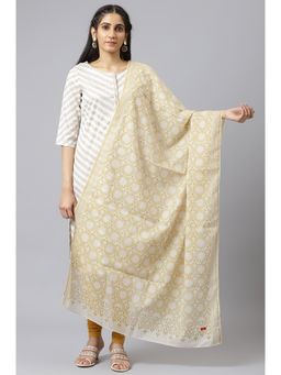 W - White Geometric Dupatta