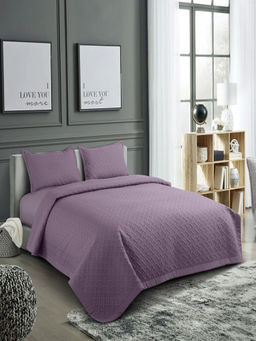 HOSTA HOMES - 280 TC Multilayer Quilted Bed Cover with 2 Pillow Covers (Queen)