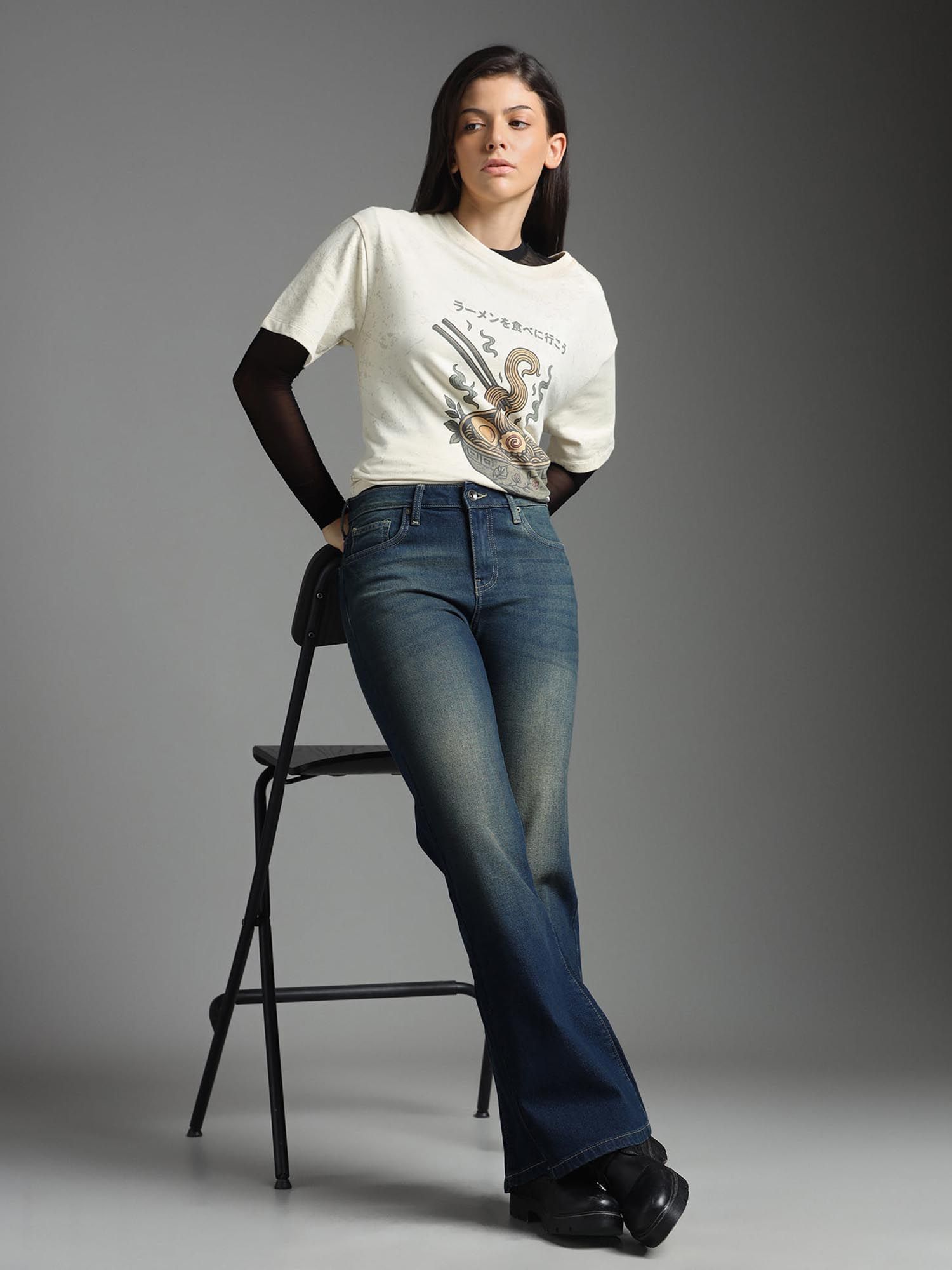 flying machine Bootcut Fit Tinted Jeans-picture-13