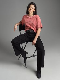 Flying Machine - Women Black Cotton Solid Straight Jeans