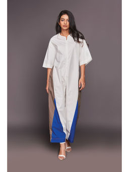 Deepika Arora - White Relaxed Fit Jumpsuit