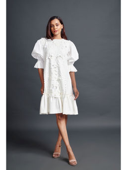 Deepika Arora - White Paneled Dress
