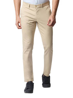 BASICS - Casual Khaki Cotton Stretch Trouser