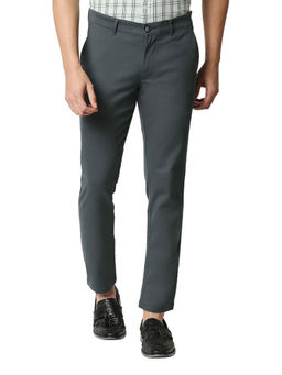 BASICS - Casual Grey Cotton Stretch Trouser