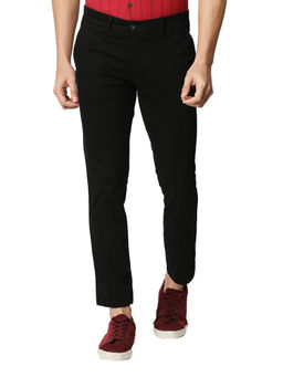 BASICS - Casual Black Cotton Stretch Trouser