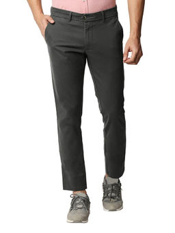 BASICS - Casual Dark Grey Cotton Stretch Trouser