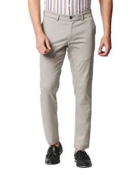 BASICS - Casual Stone Cotton Stretch Trouser