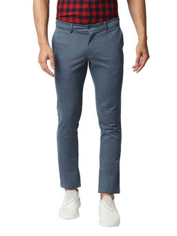 BASICS - Casual Navy Blue Cotton Stretch Trouser
