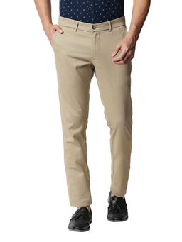 BASICS - Casual Khaki Cotton Stretch Trouser