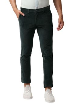 BASICS - Casual Green Cotton Stretch Trouser