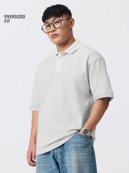 The Souled Store - Solids Gravity Men Oversized Polo T-Shirt