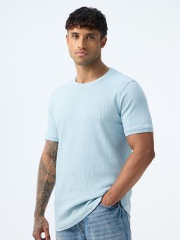 The Souled Store - Korean Blue Men T-Shirt