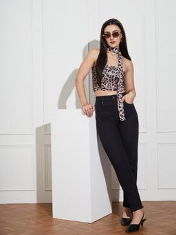 Miss Chase - Women's Black High Rise Denim Jeans