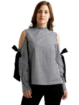 Miss Chase - Women White Checks Top