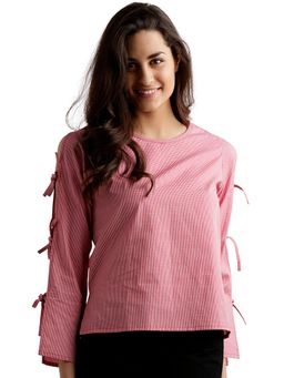 Miss Chase - Women Pink Checks Top