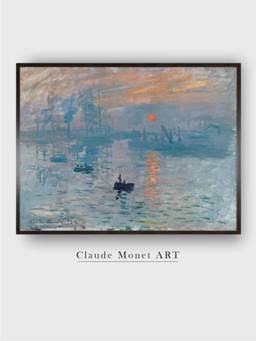 The Art House - Impression Sunrise Framed Wall Art Painting