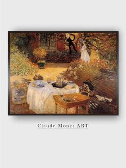 The Art House - Monet Luncheon Framed Wall Art Painting