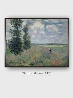 The Art House - Poppy Field Framed Wall Art Painting