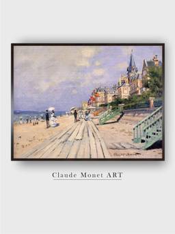 The Art House - Beach Trouville Framed Wall Art Painting