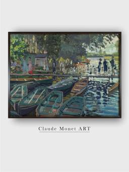 The Art House - Bathers Grenouillere Framed Wall Art Painting