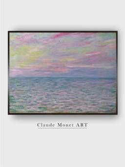 The Art House - On the High Seas, Sunset at Pourville by Claude Monet Painting