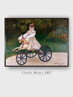 The Art House - Jean Monet on a Mechanical Horse by Claude Monet Painting