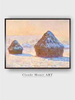 The Art House - Wheatstacks by Claude Monet Painting