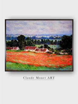 The Art House - Field of Poppies by Claude Monet Painting