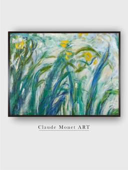 The Art House - Yellow and Purple Irises by Claude Monet Painting