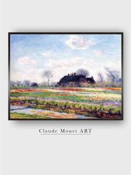 The Art House - Tulip Fields at Sasenheim by Claude Monet Painting