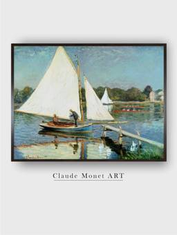 The Art House - Sailing at Argenteuil by Claude Monet Painting