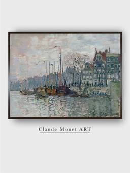 The Art House - Canal a Amsterdam by Claude Monet Painting