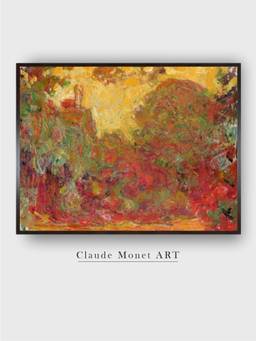 The Art House - The Roses by Claude Monet Painting