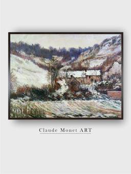 The Art House - Snow Near Falaise by Claude Monet Painting