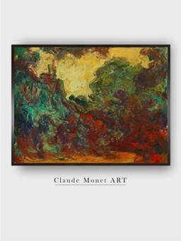 The Art House - The Artist's House from the Rose Garden by Claude Monet Painting