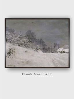 The Art House - Near Honfleur-Snow, 1867 by Claude Monet Painting