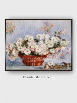 The Art House - Chrysanthemums by Claude Monet Painting