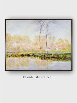 The Art House - The Banks of the River Epte at Giverny by Claude Monet Painting